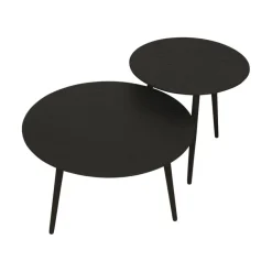Bijzettafel Avignon Zwart - set 2 stuks