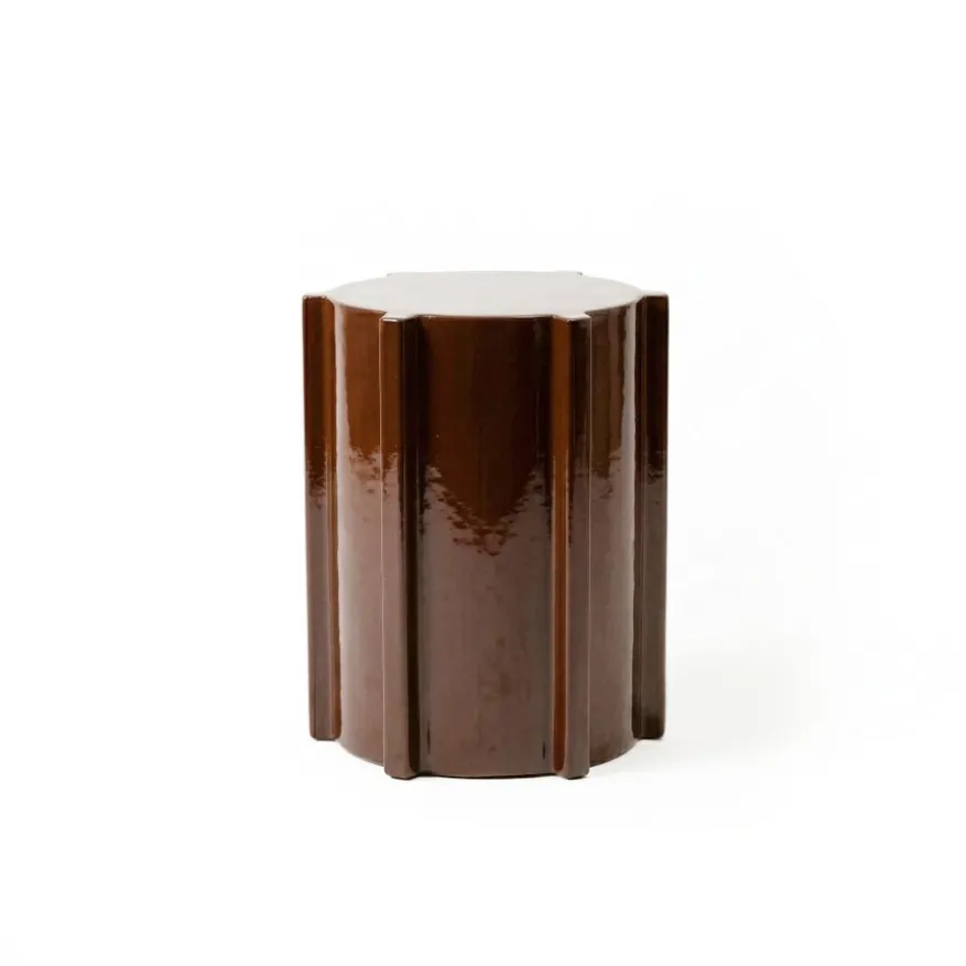 Bijzettafel Avion Bruin - Ø 31 cm