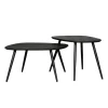 Bijzettafel Comporta Zwart - set 2 stuks