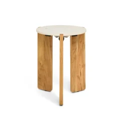 Bijzettafel Olif Naturel - Ø 44 cm
