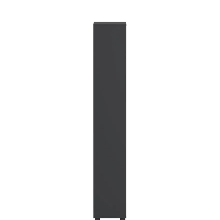 Boekenkast Bram Donkergrijs / Eiken - 80x205x35 cm