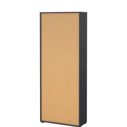 Boekenkast Bram Donkergrijs / Eiken - 80x205x35 cm