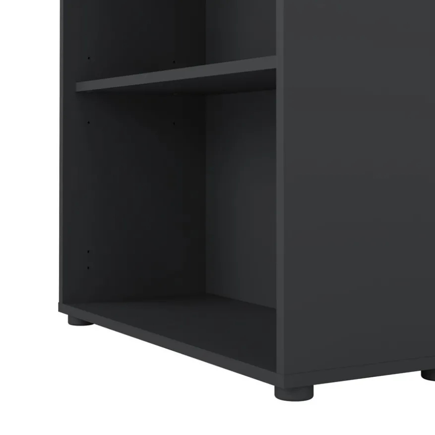 Boekenkast Bram Donkergrijs - 80x205x35 cm