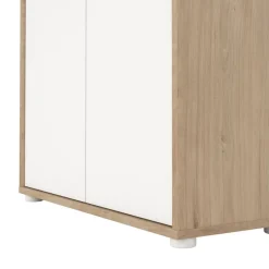 Boekenkast Bram Eiken / Wit - 80x124x35 cm