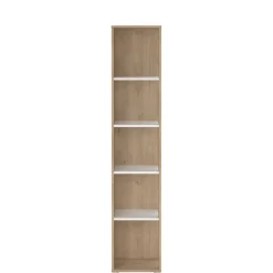Boekenkast Bram Eiken / Wit - 41x205x35 cm