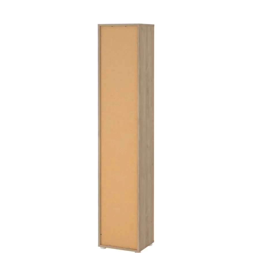 Boekenkast Bram Eiken / Wit - 41x205x35 cm