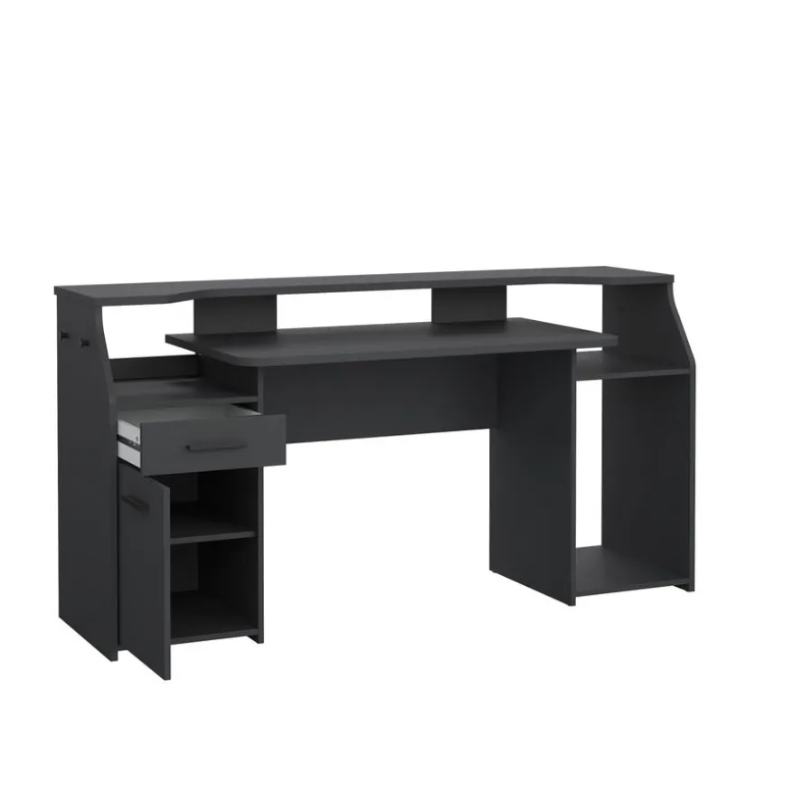 Bureau Boston Donkergrijs - 171x90x63 cm