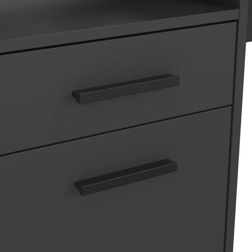 Bureau Boston Donkergrijs - 171x90x63 cm