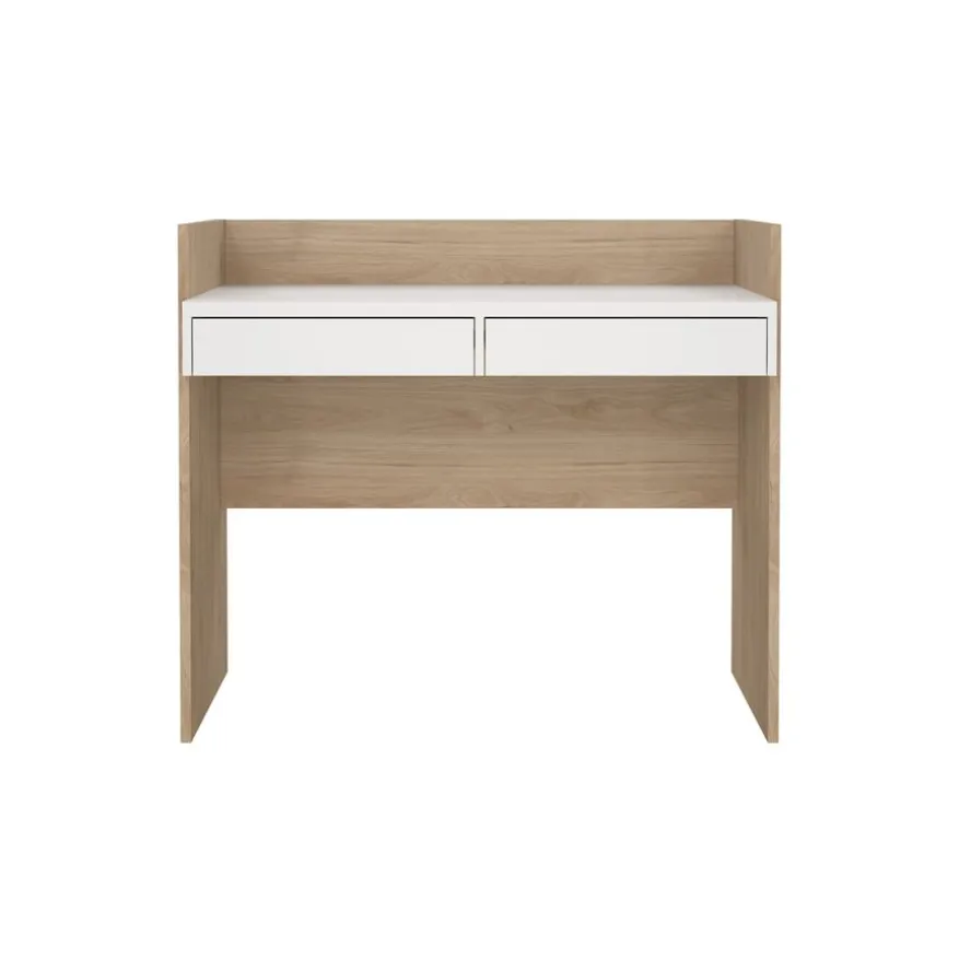 Bureau Boston Eiken / Wit - 103x89x56 cm
