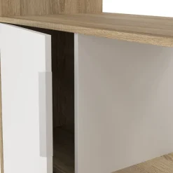 Bureau Boston Eiken / Wit - 163x156x61 cm