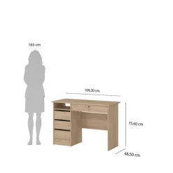 Bureau Boston Eiken - 110x76x49 cm