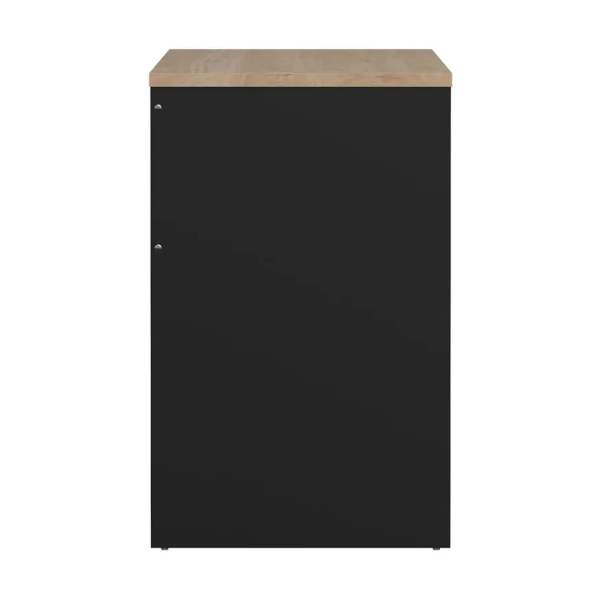 Bureau Boston Eiken / Zwart - 131x77x49 cm