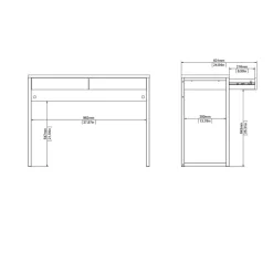 Bureau Boston Hoogglans Wit - 102x77x40 cm
