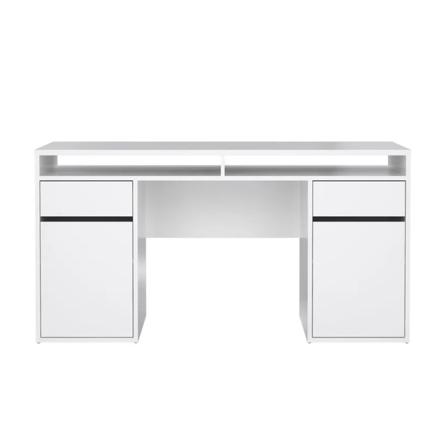 Bureau Boston Hoogglans Wit - 149x78x49 cm