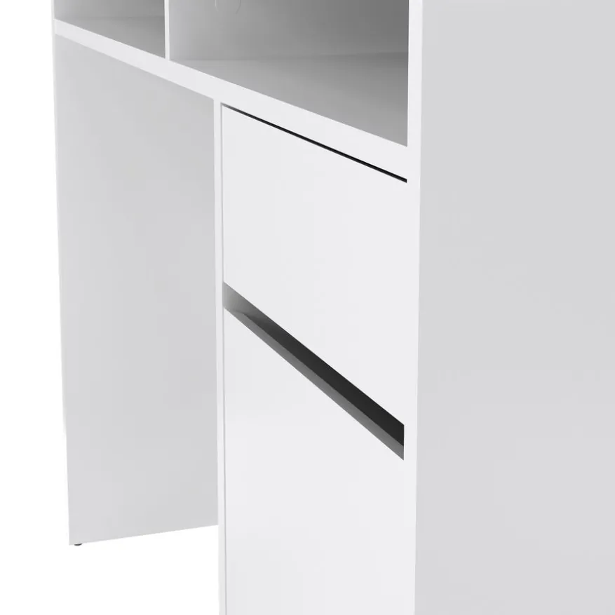 Bureau Boston Hoogglans Wit - 111x78x49 cm