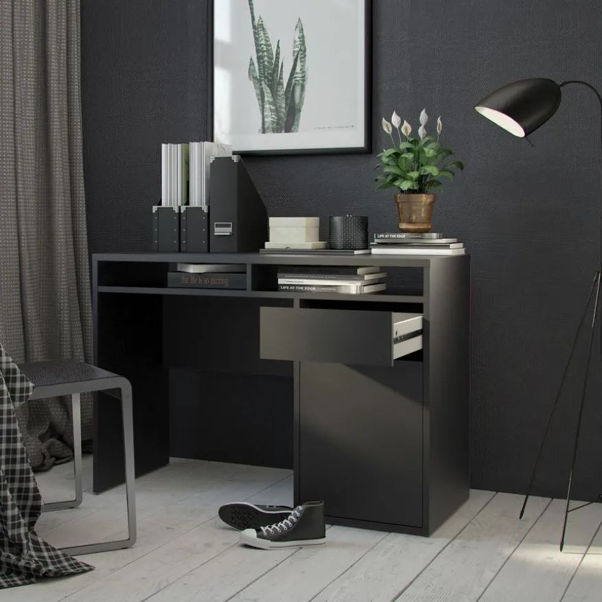 Bureau Boston Zwart - 111x78x49 cm