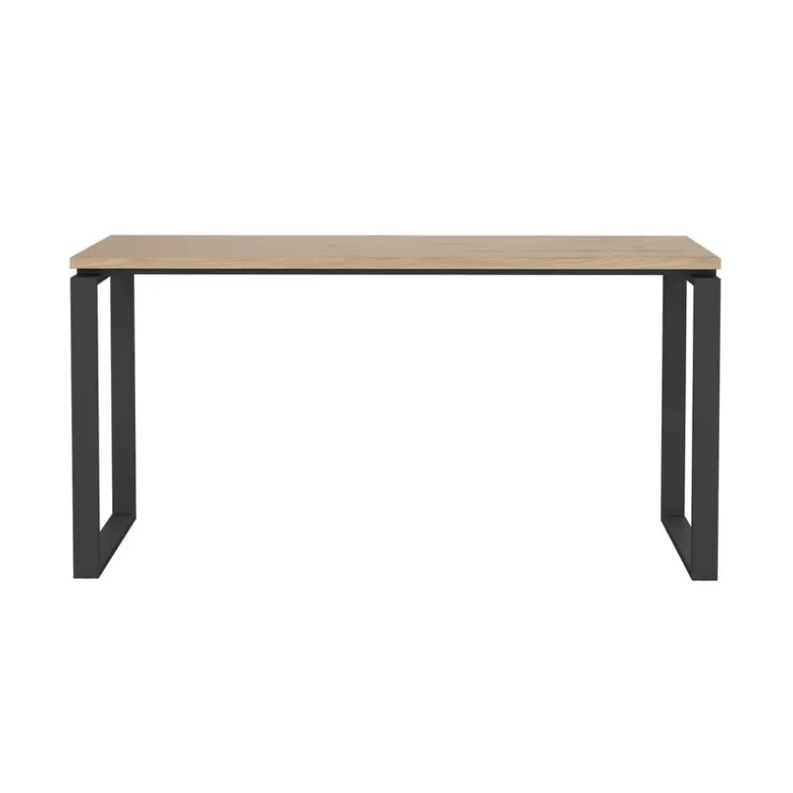 Bureau Bram Eiken / Donkergrijs - 150x76x60 cm