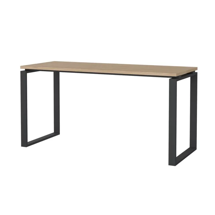 Bureau Bram Eiken / Donkergrijs - 150x76x60 cm