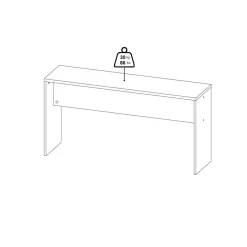 Bureau Bram Uitbreiding Donkergrijs - 150x76x40 cm