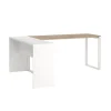 Bureau Bram Wit / Eiken - 150x76x60 / 150x76x40 cm