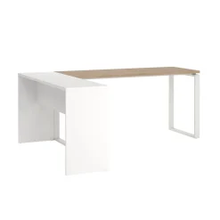 Bureau Bram Wit / Eiken - 150x76x60 / 150x76x40 cm