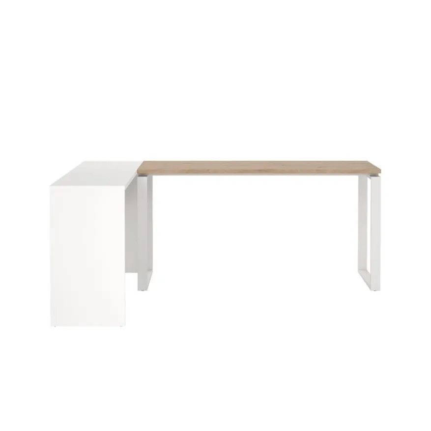 Bureau Bram Wit / Eiken - 150x76x60 / 150x76x40 cm