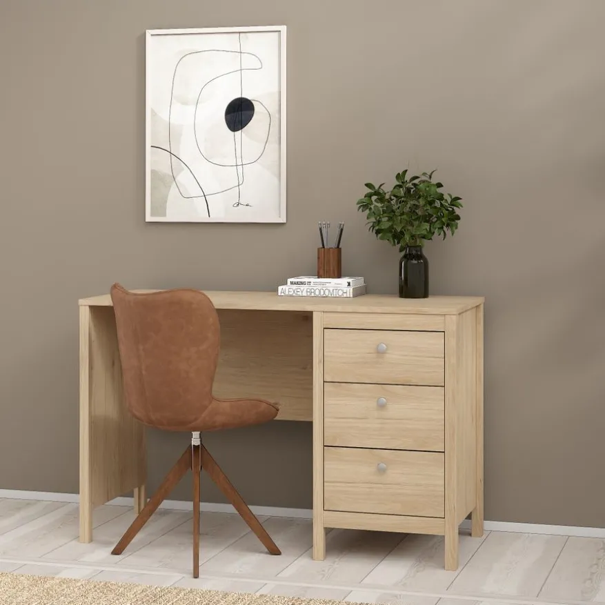 Bureau Dallas Eiken - 121x77x48 cm