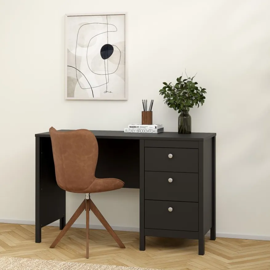 Bureau Dallas Zwart - 121x77x48 cm