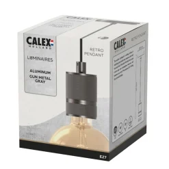 Calex Hanglamp Retro Gun Metal - E27 - Ø 10 cm