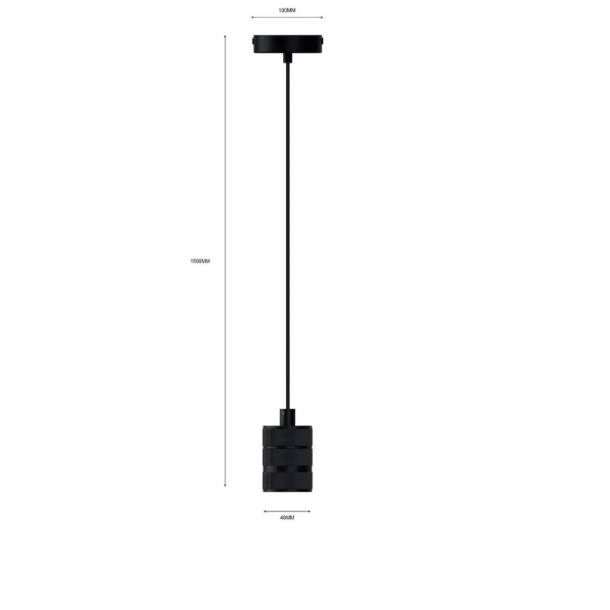 Calex Hanglamp Retro Zwart - 150 cm