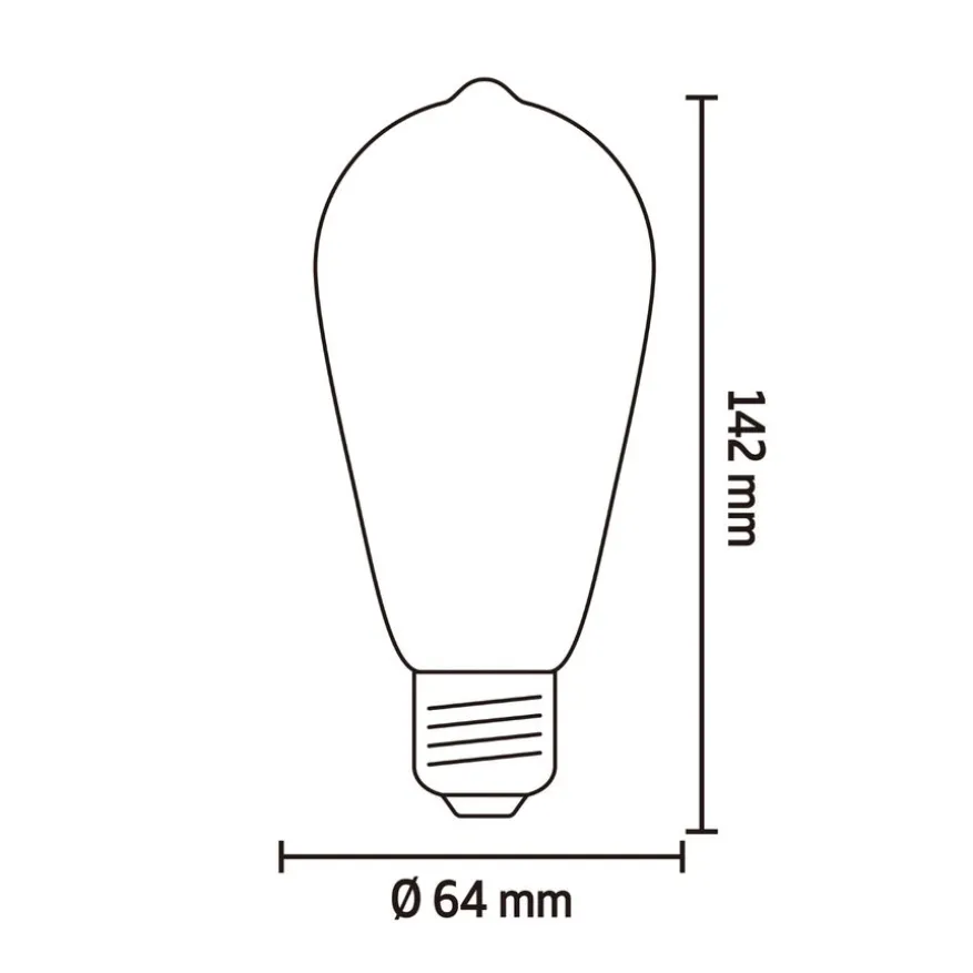 Calex Lichtbron E27 Rustieklamp Goud