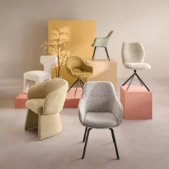 Draaibare Eetkamerstoel Bjorna Beige