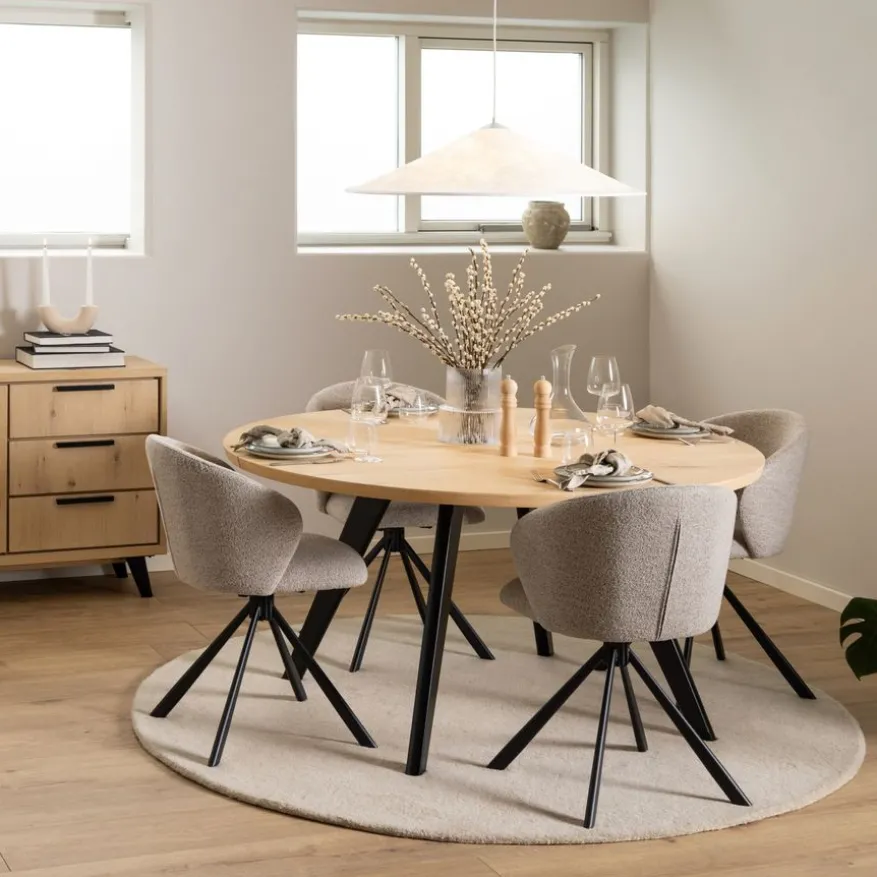 Draaibare Eetkamerstoel Jaki Beige