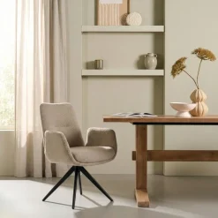 Draaibare Eetkamerstoel Molly Taupe