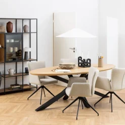 Draaibare Eetkamerstoel Sverre Beige