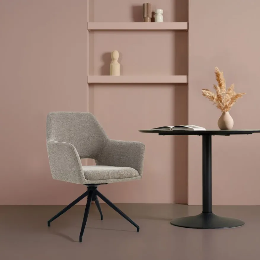 Draaibare Eetkamerstoel Tiernan Taupe