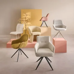 Draaibare Eetkamerstoel Tonsberg Beige