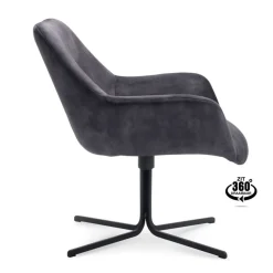 Draaifauteuil Vaals Donkergrijs