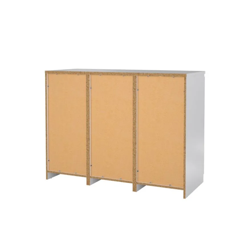 Dressoir Luna Hoogglans Wit - 121x91x50 cm