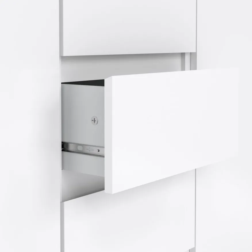 Dressoir Luna Hoogglans Wit - 121x91x50 cm