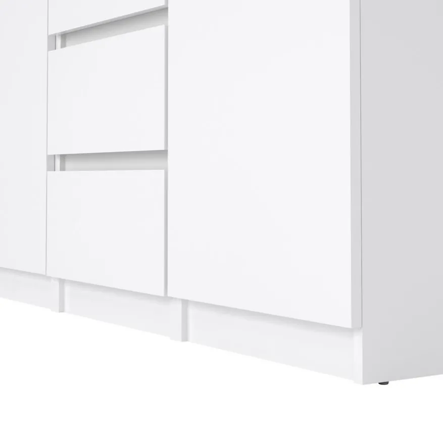 Dressoir Luna Hoogglans Wit - 121x91x50 cm