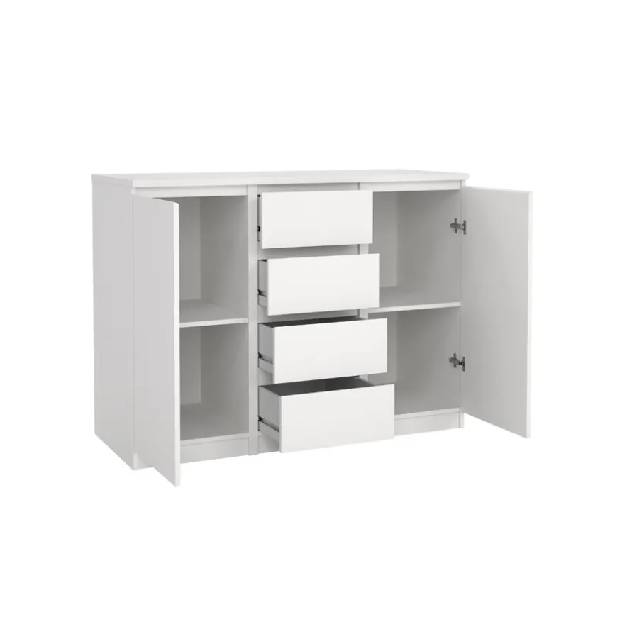 Dressoir Luna Wit - 121x91x50 cm
