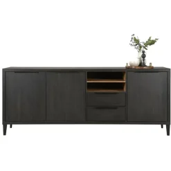 Dressoir Zwanenburg Zwart - 225x90x48 cm