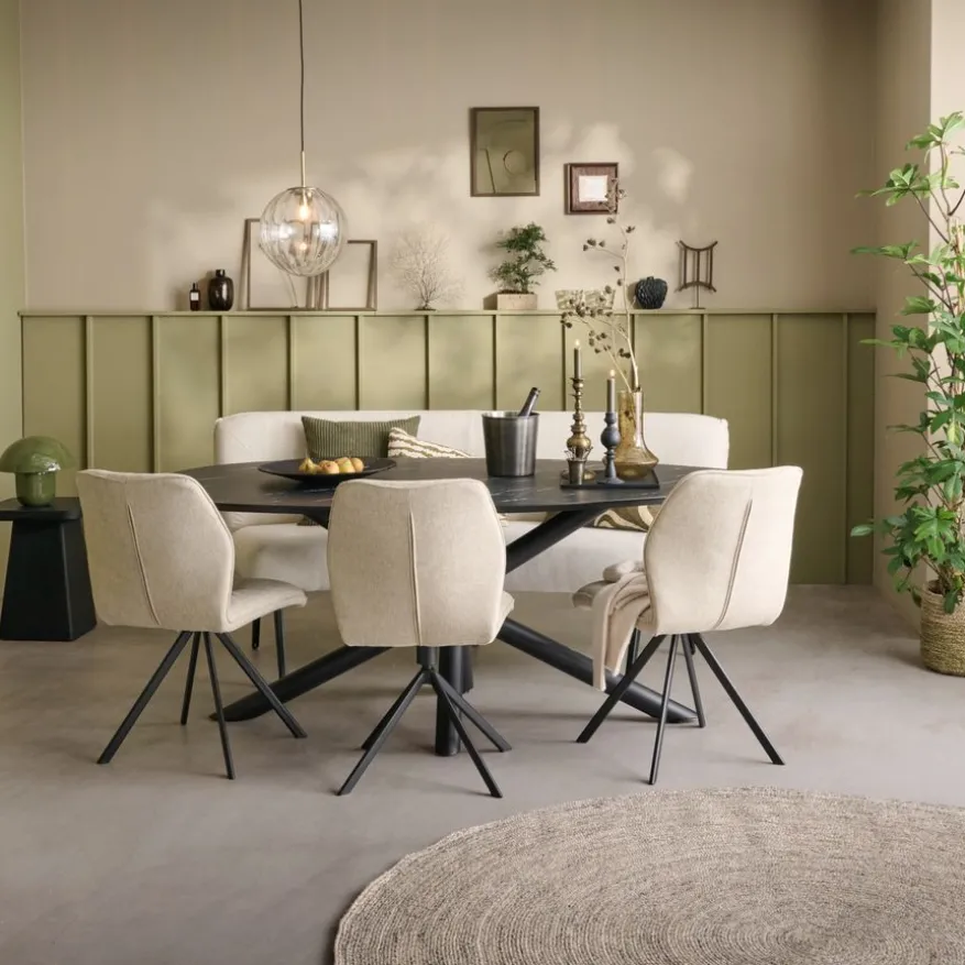 Eetkamerbank Bjorna Beige - 190 cm
