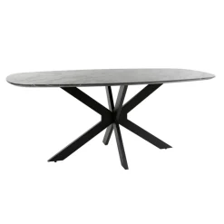 Eettafel Elval Donkergrijs - 180x90 cm