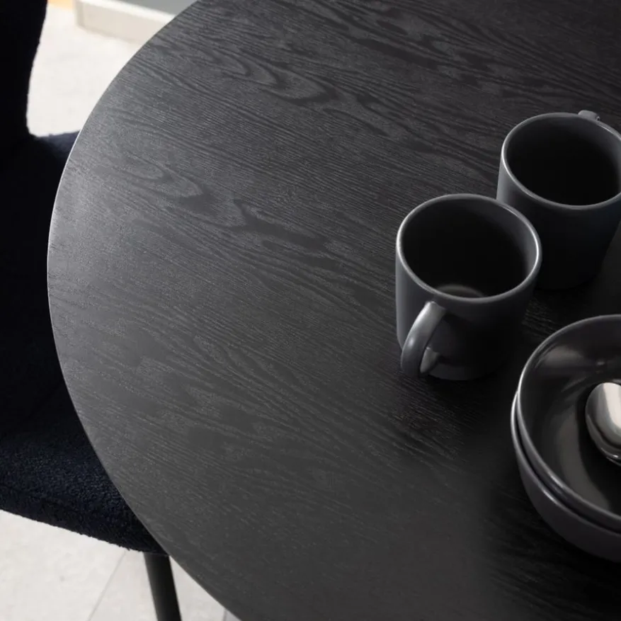 Eettafel Heeze - Ø 80 cm Zwart
