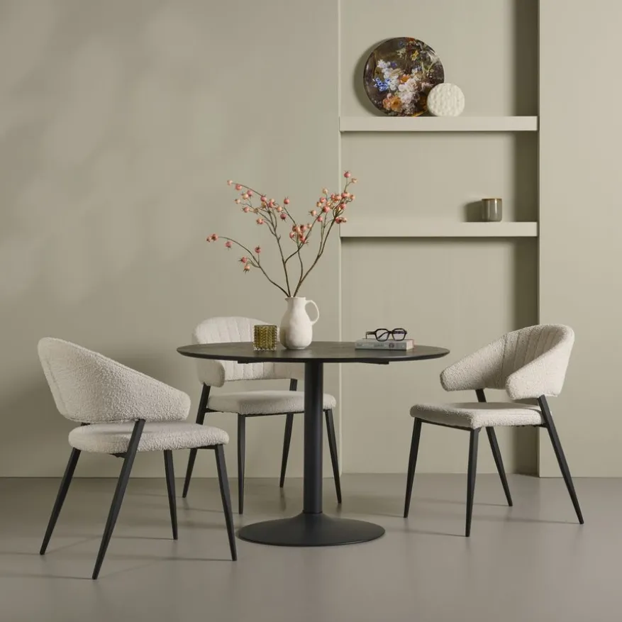 Eettafel Heeze Zwart - Ø 110 cm