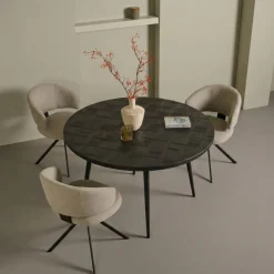 Eettafel Helsinge Zwart - Ø 130 cm