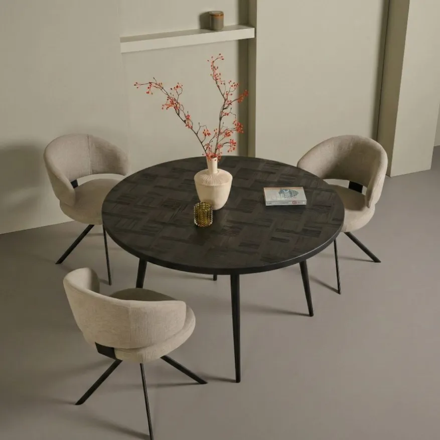 Eettafel Helsinge Zwart - Ø 130 cm