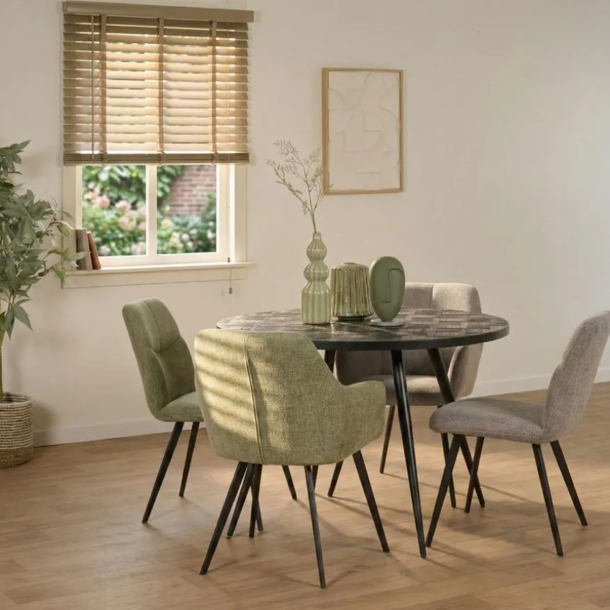 Eettafel Helsinge Zwart - Ø 130 cm